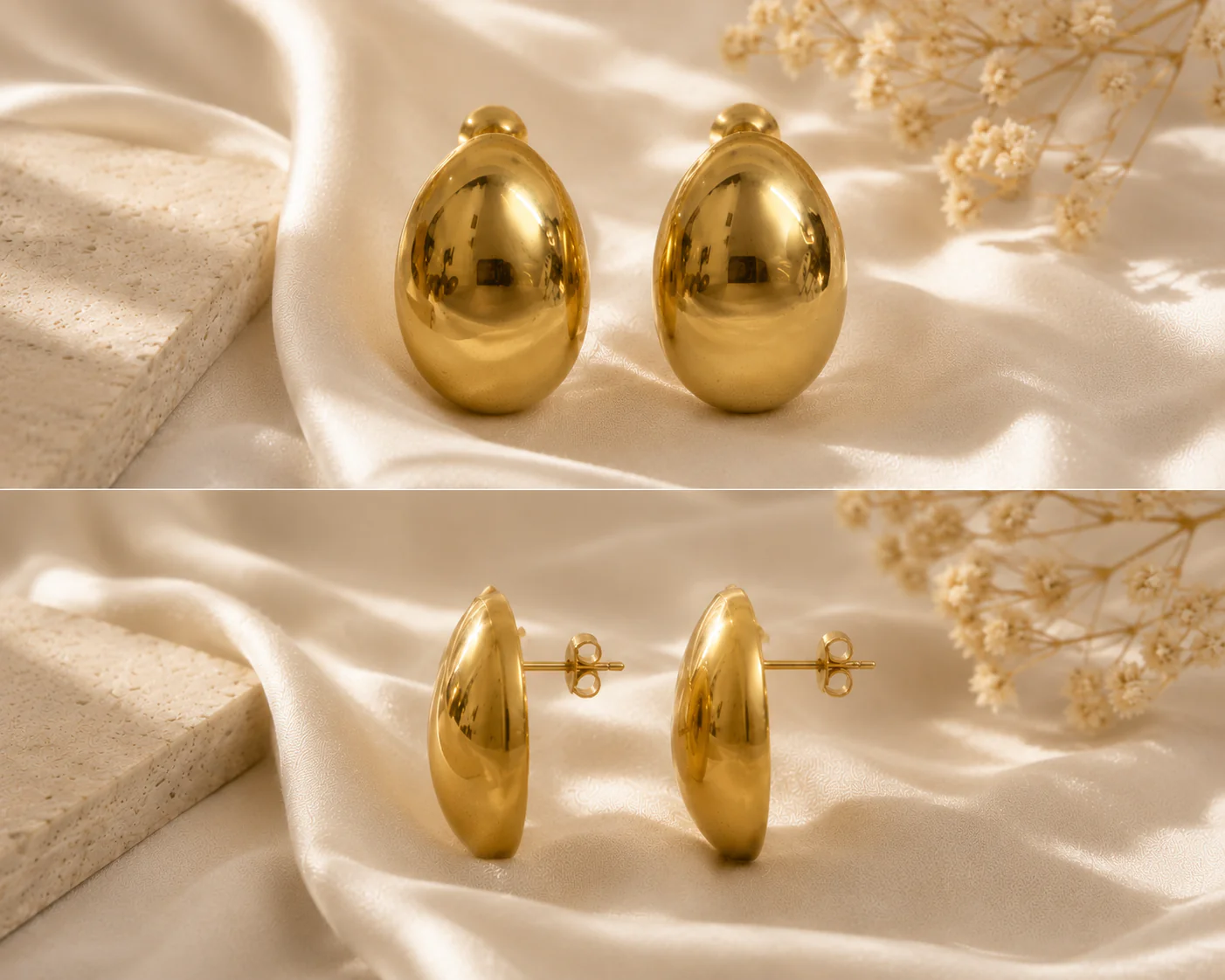 classic oval stud luxury earings