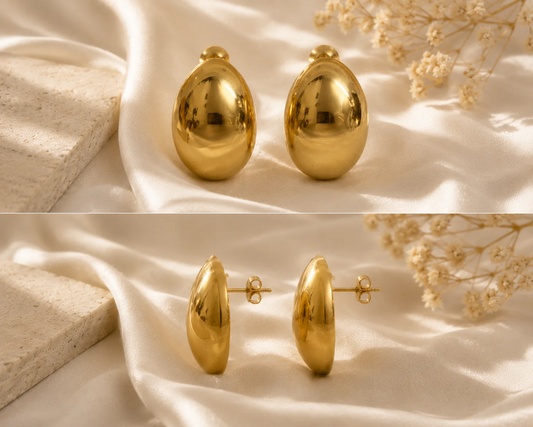 classic oval stud luxury earings